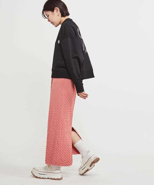 CONVERSE TOKYO(コンバーストウキョウ)の「POPCORN KNIT NARROW SKIRT(スカート・レディース・ブラック/ブルー/ピンク・FREE)」の15枚目の写真