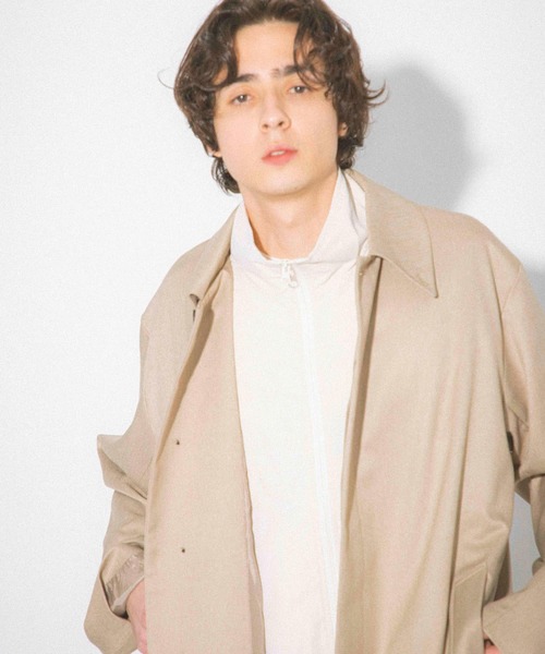 SENSE OF PLACE by URBAN RESEARCH（センスオブプレイスバイアーバンリサーチ）の「『ユニセックス』ステンカラーコート（ステンカラーコート・メンズ・ベージュ/ミント/ブラック・LARGE/MEDIUM）」の11枚目の写真