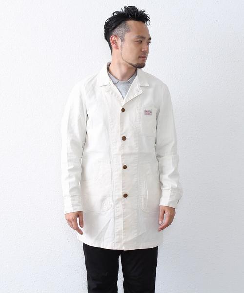 coen（コーエン）の「SMITH別注ダックショップコート（その他アウター・メンズ・オフホワイト・MEDIUM/X-LARGE/SMALL/LARGE）」の3枚目の写真