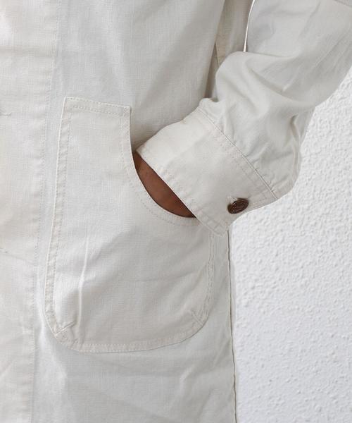 coen（コーエン）の「SMITH別注ダックショップコート（その他アウター・メンズ・オフホワイト・MEDIUM/X-LARGE/SMALL/LARGE）」の15枚目の写真