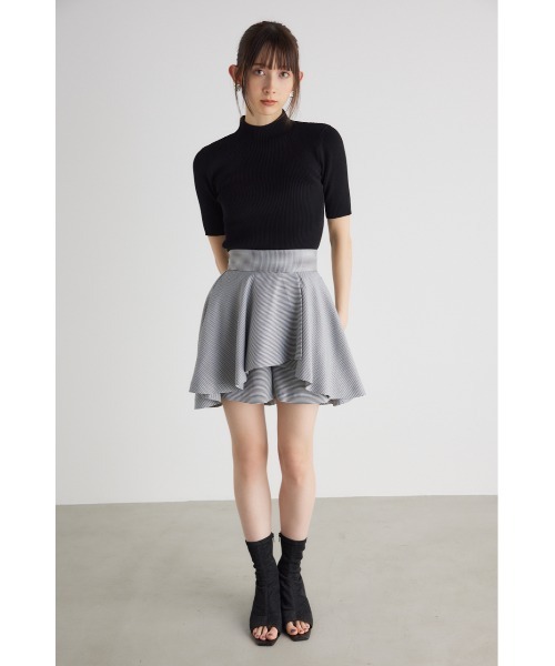 rienda(リエンダ)の「フレアペプラムスコートショートパンツ(スカート・レディース・ライトグレー/マルチ/ブラック・MEDIUM/SMALL/X-SMALL)」の13枚目の写真