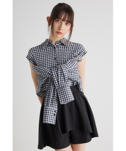 rienda(リエンダ)の「フレアペプラムスコートショートパンツ(スカート・レディース・ライトグレー/マルチ/ブラック・MEDIUM/SMALL/X-SMALL)」の17枚目の写真