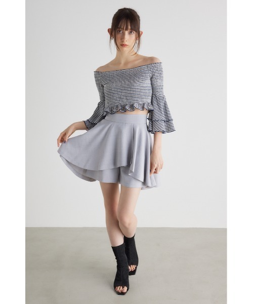 rienda(リエンダ)の「フレアペプラムスコートショートパンツ(スカート・レディース・ライトグレー/マルチ/ブラック・MEDIUM/SMALL/X-SMALL)」の21枚目の写真