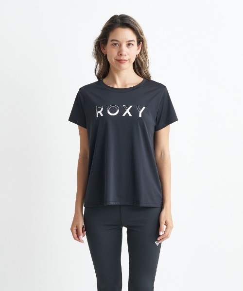 ROXY(ロキシー)の「ONESELF/ロキシー速乾UVカット付きボックスシルエットロゴプリントフィットネスカットソー(Tシャツ/カットソー・レディース・パープル/グリーン/ホワイト/グレー/ブラック・LARGE/MEDIUM/SMALL)」の6枚目の写真