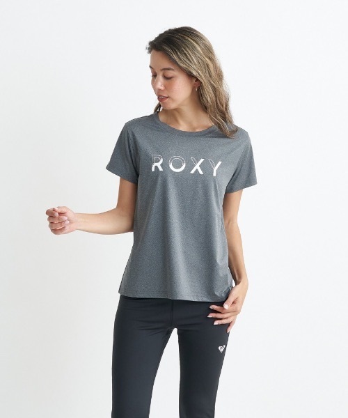 ROXY(ロキシー)の「ONESELF/ロキシー速乾UVカット付きボックスシルエットロゴプリントフィットネスカットソー(Tシャツ/カットソー・レディース・パープル/グリーン/ホワイト/グレー/ブラック・LARGE/MEDIUM/SMALL)」の11枚目の写真