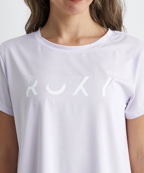 ROXY(ロキシー)の「ONESELF/ロキシー速乾UVカット付きボックスシルエットロゴプリントフィットネスカットソー(Tシャツ/カットソー・レディース・パープル/グリーン/ホワイト/グレー/ブラック・LARGE/MEDIUM/SMALL)」の8枚目の写真