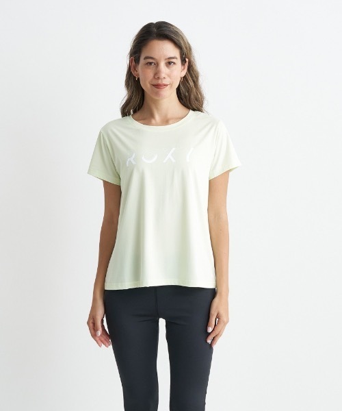 ROXY(ロキシー)の「ONESELF/ロキシー速乾UVカット付きボックスシルエットロゴプリントフィットネスカットソー(Tシャツ/カットソー・レディース・パープル/グリーン/ホワイト/グレー/ブラック・LARGE/MEDIUM/SMALL)」の16枚目の写真