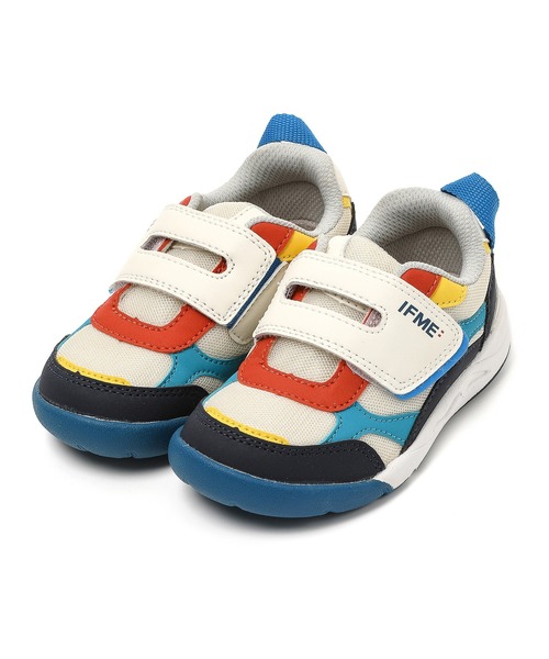 IFME（イフミー）の「KIDS｜IFME＋ コンビカラースニーカー[スタイリスト近澤一雅モデル]（スニーカー・キッズ・オレンジ/ベージュ/ブルー・15.5cm/16.0cm/16.5cm/17.0cm/17.5cm/18.0cm/18.5cm/19.0cm/15.0cm）」の2枚目の写真