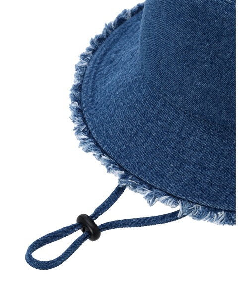 earth music&ecology（アースミュージックアンドエコロジー）の「デニムバケットハット（ハット・レディース・ホワイト/インディゴブルー・FREE）」の7枚目の写真