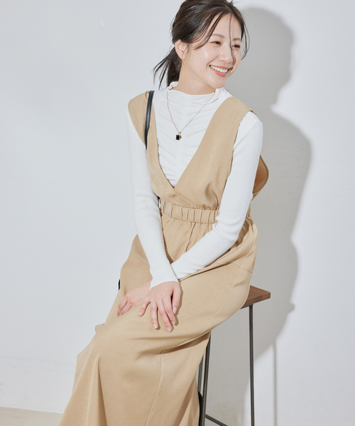 Jayro(ジャイロ)の「コクーンジャンスカ(ジャンパースカート・レディース・ベージュ/ホワイト系その他/オレンジ/チャコールグレー・M)」の16枚目の写真