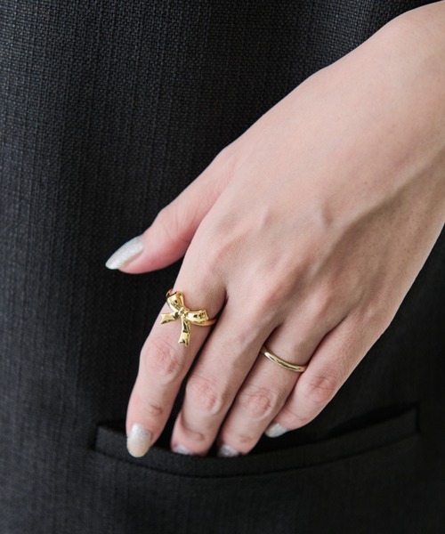 Aunt Marie's(アントマリーズ)の「リボンモチーフリング(リング・レディース・ゴールド/シルバー・FREE)」の9枚目の写真