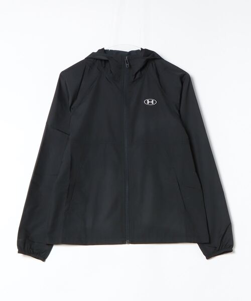 UNDER ARMOUR(アンダーアーマー)の「アンダーアーマー UAウーブン ワードマーク フルジップ ジャケット(ナイロンジャケット・レディース・ネイビー/ブラック・S/M/L/XL)」の2枚目の写真