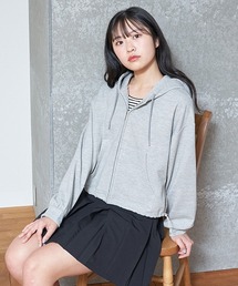 ラメ裏毛ZIPパーカ