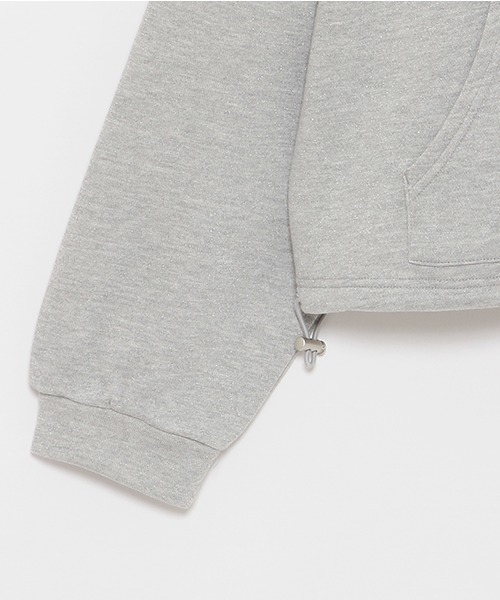 LOVETOXIC（ラブトキシック）の「ラメ裏毛ZIPパーカ（Tシャツ/カットソー・キッズ・アイボリー/シルバー/ピンク・S/M/L）」の8枚目の写真