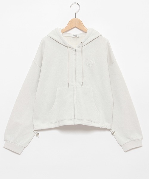 LOVETOXIC（ラブトキシック）の「ラメ裏毛ZIPパーカ（Tシャツ/カットソー・キッズ・アイボリー/シルバー/ピンク・S/M/L）」の12枚目の写真