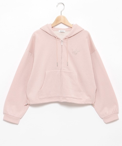 LOVETOXIC（ラブトキシック）の「ラメ裏毛ZIPパーカ（Tシャツ/カットソー・キッズ・アイボリー/シルバー/ピンク・S/M/L）」の13枚目の写真