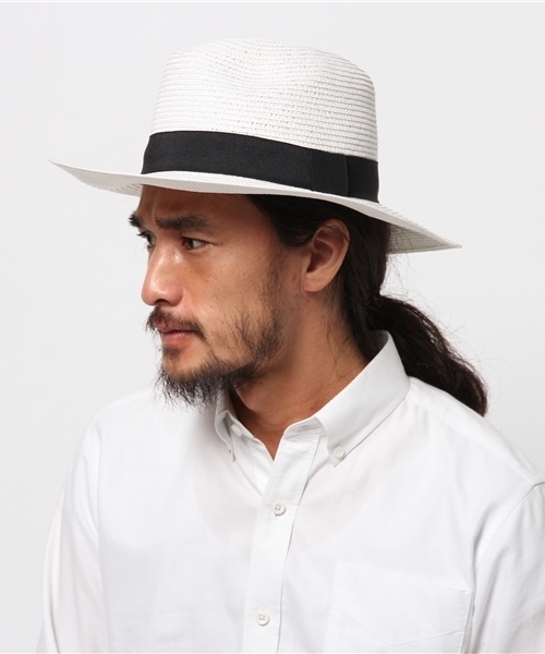 WEGO（ウィゴー）の「WEGO/グログラン巻きツバ広中折れハット（ハット・メンズ・ベージュ/ホワイト・FREE）」の10枚目の写真