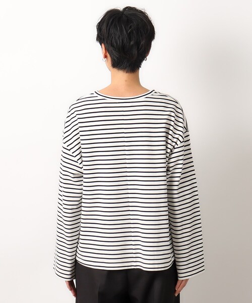 OPAQUE.CLIP(オペークドットクリップ)の「◆シルキーポンチ ワイドトップス【洗濯機洗い可/UVケア】(Tシャツ/カットソー・レディース・ホワイト/ブラック/ホワイト系3・36/38/40/42)」の8枚目の写真