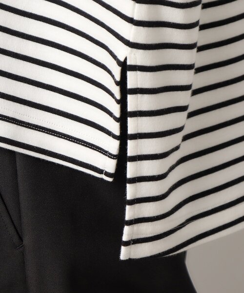 OPAQUE.CLIP(オペークドットクリップ)の「◆シルキーポンチ ワイドトップス【洗濯機洗い可/UVケア】(Tシャツ/カットソー・レディース・ホワイト/ブラック/ホワイト系3・36/38/40/42)」の4枚目の写真