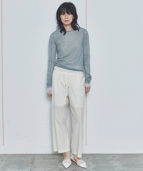 【セール】【InRed掲載商品】ロングスリーブシアートップス(Tシャツ/カットソー)|TENTO(テント) 【セール】【InRed掲載商品】ロングスリーブシアートップス(Tシャツ/カットソー)|TENTO(テント)