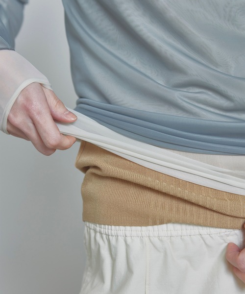 【セール】【InRed掲載商品】ロングスリーブシアートップス(Tシャツ/カットソー)|TENTO(テント) 【セール】【InRed掲載商品】ロングスリーブシアートップス(Tシャツ/カットソー)|TENTO(テント)