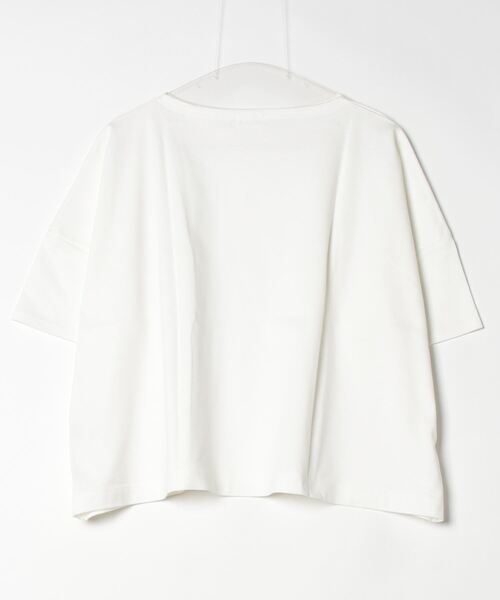 A.U.G. relaxing(オーグリラクシング)の「A.U.G. relaxing ワイド Tee (MADE IN JAPAN)(Tシャツ/カットソー・レディース・オフホワイト/ホワイト×ブラック/ブラック/ホワイト×ブラウン・FREE)」の9枚目の写真