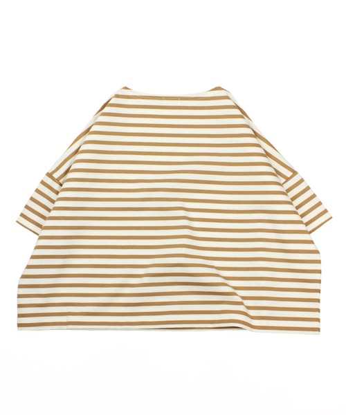 A.U.G. relaxing(オーグリラクシング)の「A.U.G. relaxing ワイド Tee (MADE IN JAPAN)(Tシャツ/カットソー・レディース・オフホワイト/ホワイト×ブラック/ブラック/ホワイト×ブラウン・FREE)」の21枚目の写真