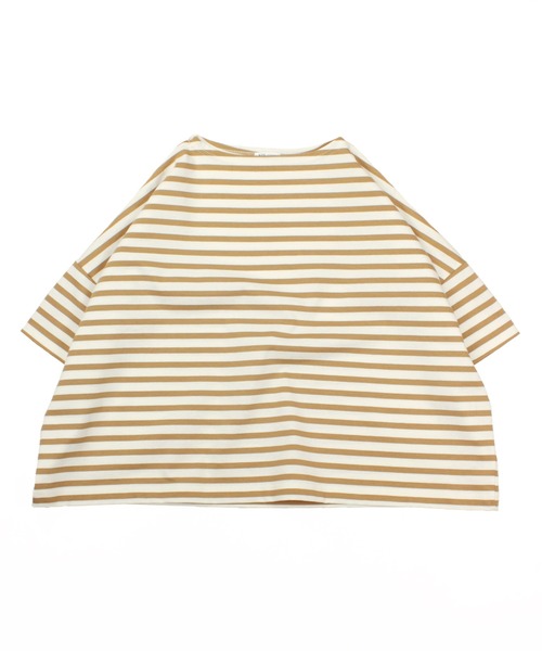 A.U.G. relaxing(オーグリラクシング)の「A.U.G. relaxing ワイド Tee (MADE IN JAPAN)(Tシャツ/カットソー・レディース・オフホワイト/ホワイト×ブラック/ブラック/ホワイト×ブラウン・FREE)」の20枚目の写真