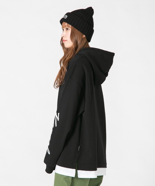 KANGOL(カンゴール)の「【KANGOL/カンゴール】 フェイクレイヤード 袖プリント ビッグシルエット 裏毛フーディー プルオーバーパーカー(パーカー・メンズ・ブラック/グレー/ライトグリーン・MEDIUM/LARGE/X-LARGE)」の12枚目の写真