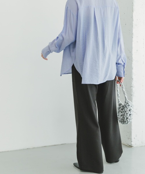 ITEMS URBANRESEARCH（アイテムズ アーバンリサーチ）の「リネンライクイージーワイドパンツ（その他パンツ・レディース・イエロー/ブラック/モカ・FREE）」の4枚目の写真