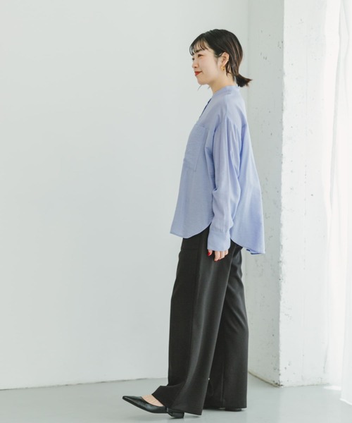 ITEMS URBANRESEARCH（アイテムズ アーバンリサーチ）の「リネンライクイージーワイドパンツ（その他パンツ・レディース・イエロー/ブラック/モカ・FREE）」の6枚目の写真