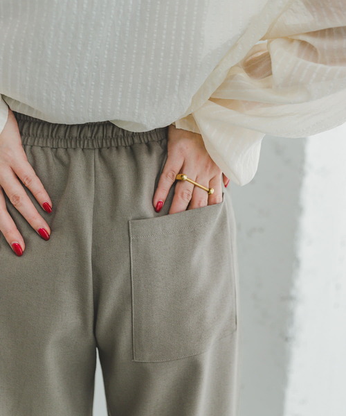 ITEMS URBANRESEARCH（アイテムズ アーバンリサーチ）の「リネンライクイージーワイドパンツ（その他パンツ・レディース・イエロー/ブラック/モカ・FREE）」の18枚目の写真