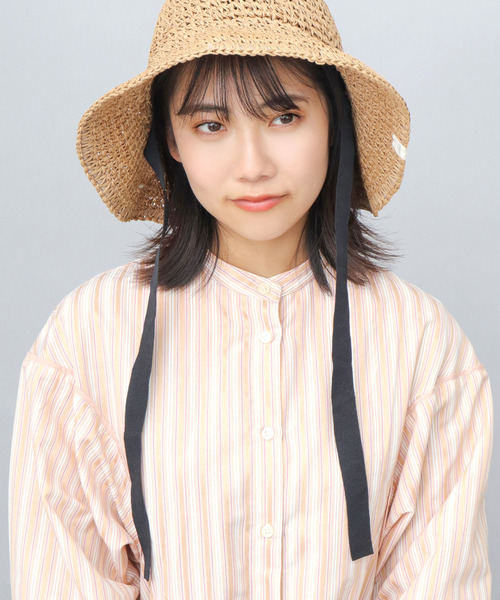 moz(モズ)の「ペーパー 細編み クロシェハット(ハット・レディース・ベージュ/ブラウン・FREE)」の11枚目の写真