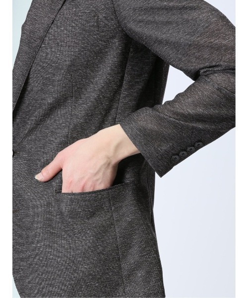 TAKA-Q（タカキュー）の「タカキュー TechLinen 2ボタンジャケット 茶(セットアップ可能)（スーツジャケット・メンズ・ブラウン・MEDIUM/LARGE/X-LARGE/3L/S）」の4枚目の写真