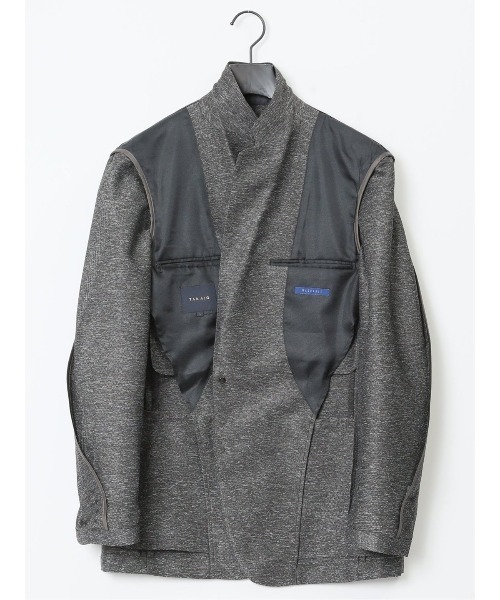 TAKA-Q（タカキュー）の「タカキュー TechLinen 2ボタンジャケット 茶(セットアップ可能)（スーツジャケット・メンズ・ブラウン・MEDIUM/LARGE/X-LARGE/3L/S）」の6枚目の写真