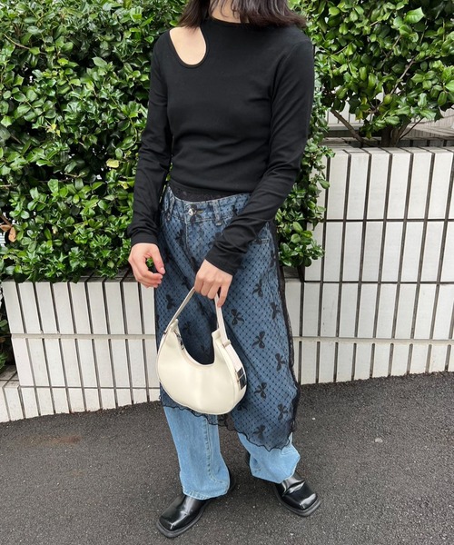 mebole(メボレ)の「リボン柄レーススカート(スカート・レディース・ホワイト/ブラック・FREE)」の16枚目の写真