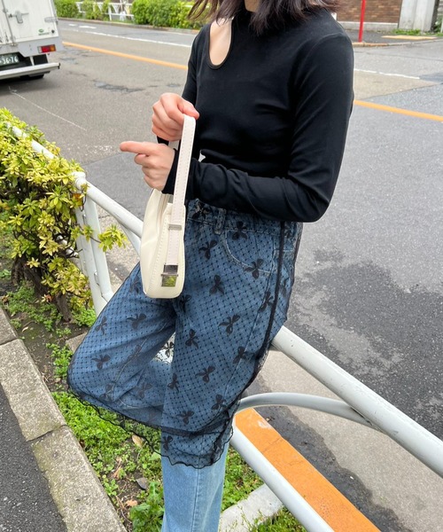 mebole(メボレ)の「リボン柄レーススカート(スカート・レディース・ホワイト/ブラック・FREE)」の17枚目の写真