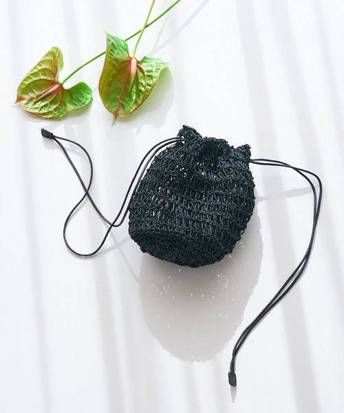 The Bagmati（ザバグマティ）の「【WEB限定】【BAGMATI】 ABACA巾着バッグ（かごバッグ・レディース・グリーン/イエロー/ブラック・フリー）」の19枚目の写真