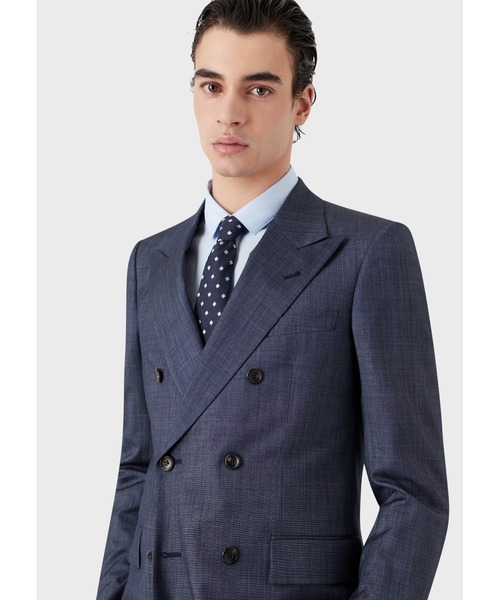 【エンポリオ アルマーニ】ネクタイ シルク／リネン混紡 ヘリンボーンジャカード EMPORIO ARMANI（エンポリオアルマーニ）の「【エンポリオ アルマーニ