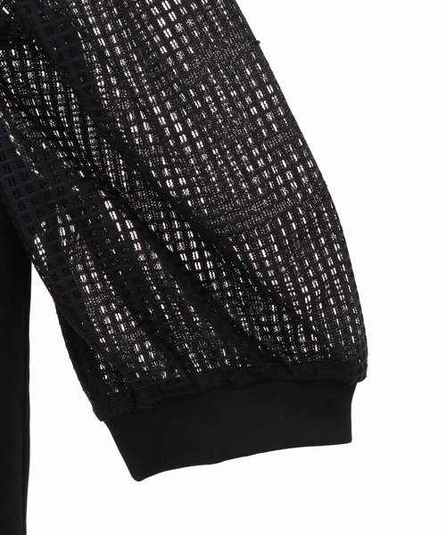 31 Sons de mode（トランテアン　ソン　ドゥ　モード）の「メッシュスリーブトップス（Tシャツ/カットソー・レディース・ブラック/オフホワイト・36）」の6枚目の写真