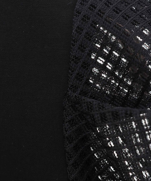 31 Sons de mode（トランテアン　ソン　ドゥ　モード）の「メッシュスリーブトップス（Tシャツ/カットソー・レディース・ブラック/オフホワイト・36）」の8枚目の写真