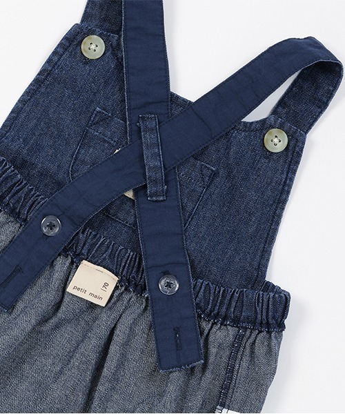 petit main（プティマイン）の「サロペットセットアップ（サロペット/オーバーオール・キッズ・ブルー/イエロー/グリーン・70cm/80ｃｍ）」の6枚目の写真