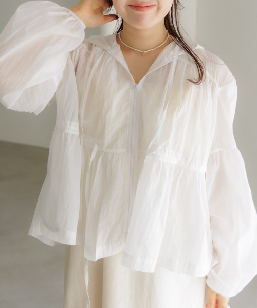 flower（フラワー）の「シェリーリボンネックレス（ネックレス・レディース・ホワイト・FREE）」の3枚目の写真