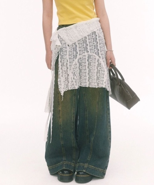 セール】レース非対称巻きスカート（スカート）｜Achic（アシック）の