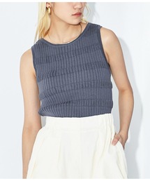 Settimissimo | 変形リブ ドライタッチ ノースリーブ プルオーバー ニット(ニット/セーター)