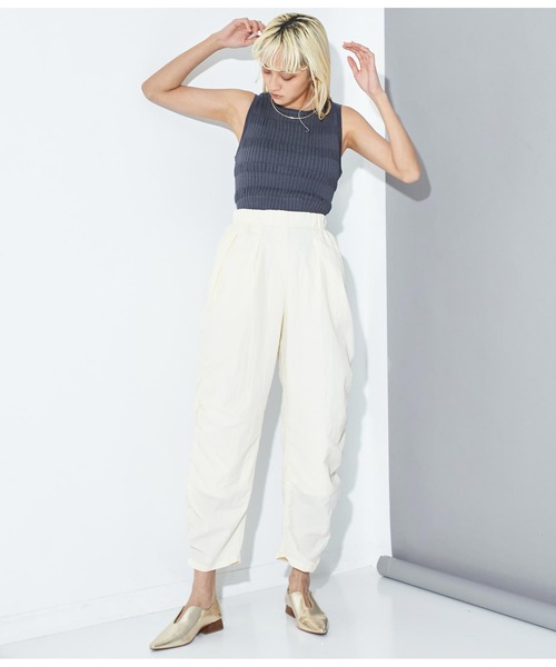 Settimissimo（セッティミッシモ）の「変形リブ ドライタッチ ノースリーブ プルオーバー ニット（ニット/セーター・レディース・アイボリー/イエロー×グリーン/スミクロ・FREE）」の19枚目の写真