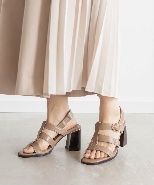 RANDA(ランダ)の「編みデザインサンダル(サンダル・レディース・グレイッシュベージュ/ブラック/アイボリー・L/S/LL/M)」の20枚目の写真