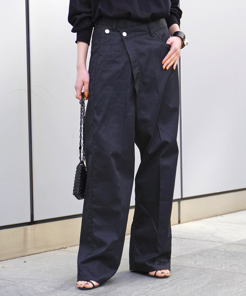 AP STUDIO（エーピーストゥディオ）の「アシンメトリーチノ（スラックス・レディース・ネイビー/ベージュ・34/36/38/40）」の14枚目の写真