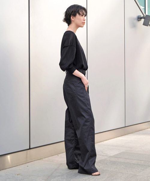 AP STUDIO（エーピーストゥディオ）の「アシンメトリーチノ（スラックス・レディース・ネイビー/ベージュ・34/36/38/40）」の18枚目の写真