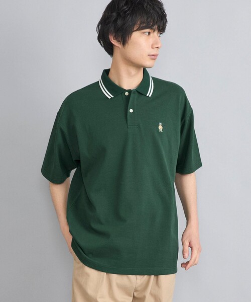 coen（コーエン）の「ワンポイントベア刺繍ポロシャツ（Tシャツ/カットソー・メンズ・ブラック/ダークグリーン/ネイビー/オフホワイト・S/M/L/XL）」の4枚目の写真